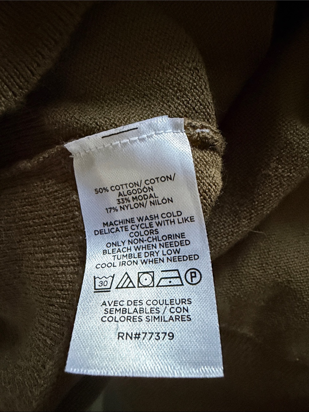Ann Taylor Short Sleeve Sweater Top Olive Green XXL - Picture 6 of 6